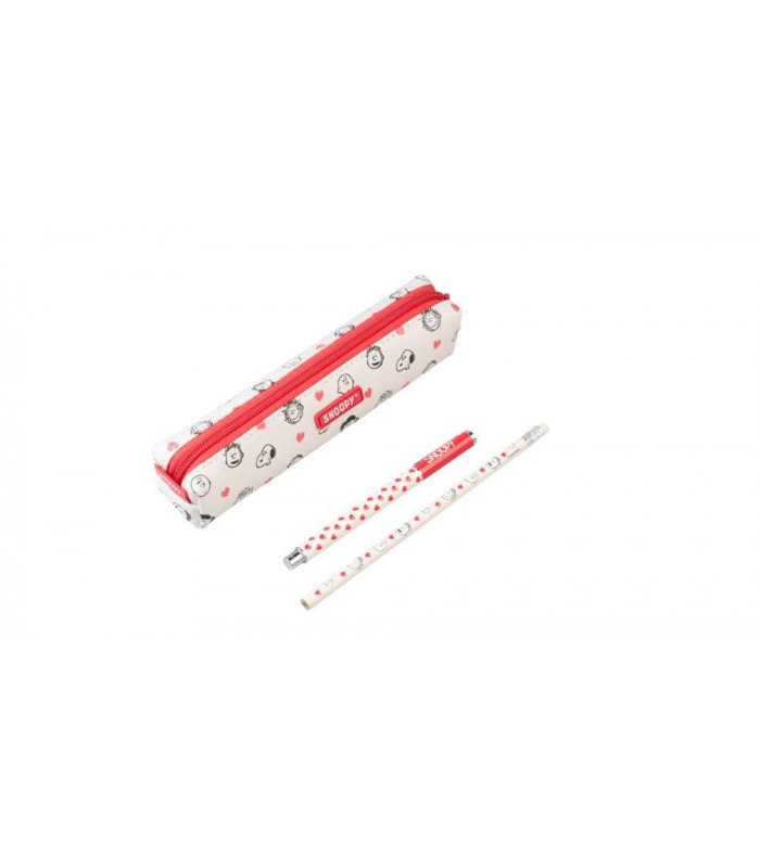 SET ESTUCHE CON BOLIGRAFO Y LAPIZ SNOOPY LOVE SEAS
