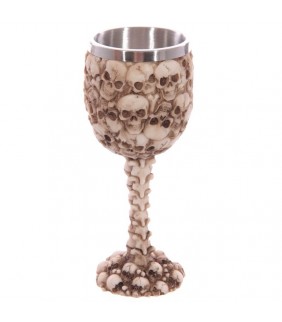 Copa Decorativa - Múltiples Cabezas de Calavera y 