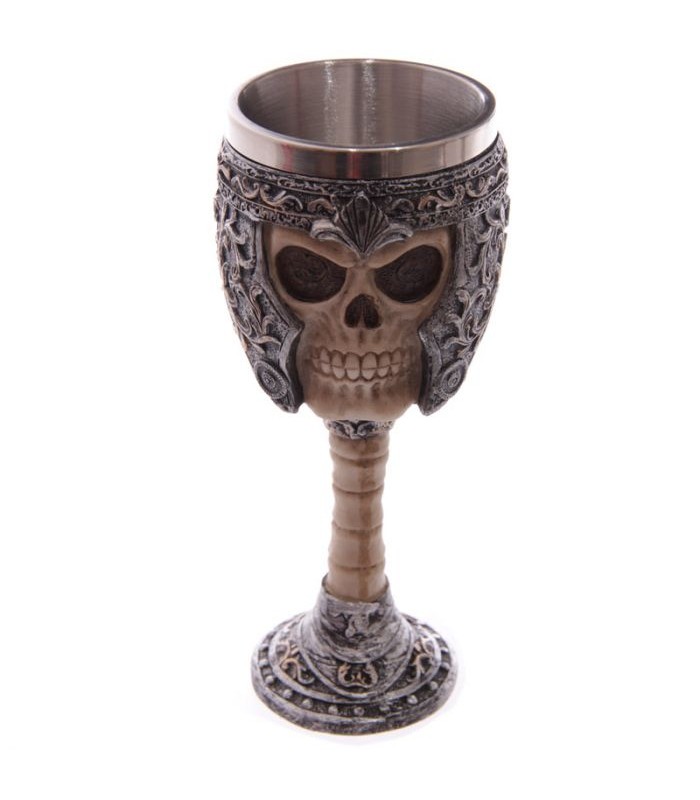 Copa Decorativa - Cráneo Guerrero Gótico