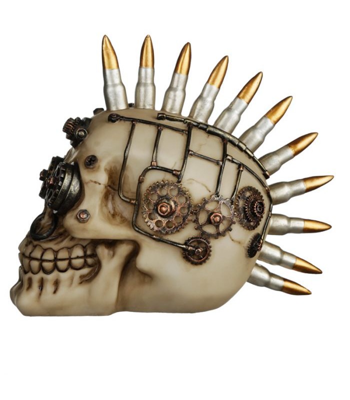 Calavera ornamental estilo Punk - Balas