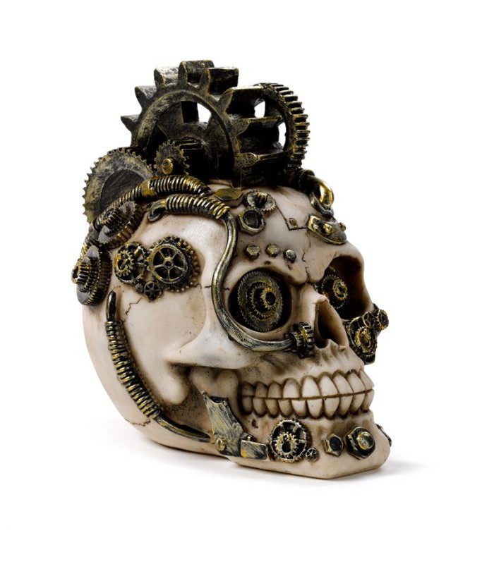 Calavera Decorativa Estilo Steampunk con Engranaje