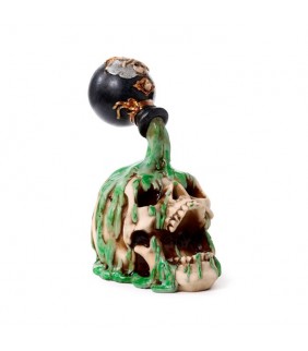 Figura Calavera que Grita con Poción Verde