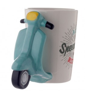 Taza de Cerámica - Asa con Forma de Moto Scooter