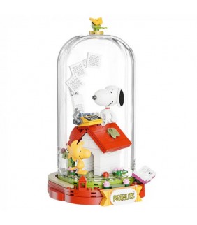 MAQUETA DE CONSTRUCCION FIGURITA SNOOPY MAQUINA DE