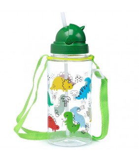 Botella de Agua Infantil Inastillable con Pajita -