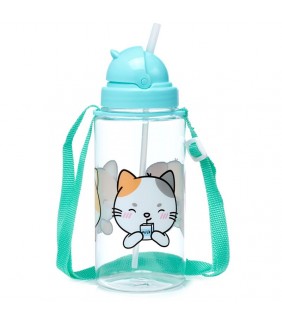 Botella de Agua Infantil Inastillable con Pajita -