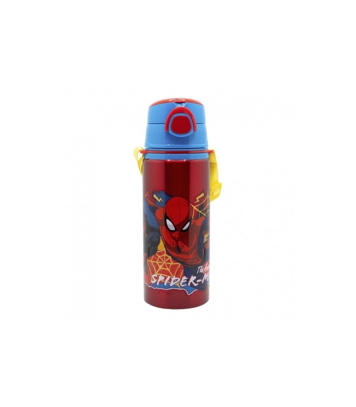 BOTELLA POP UP DE ALUMINIO CON CORREA 730 ML SPIDE