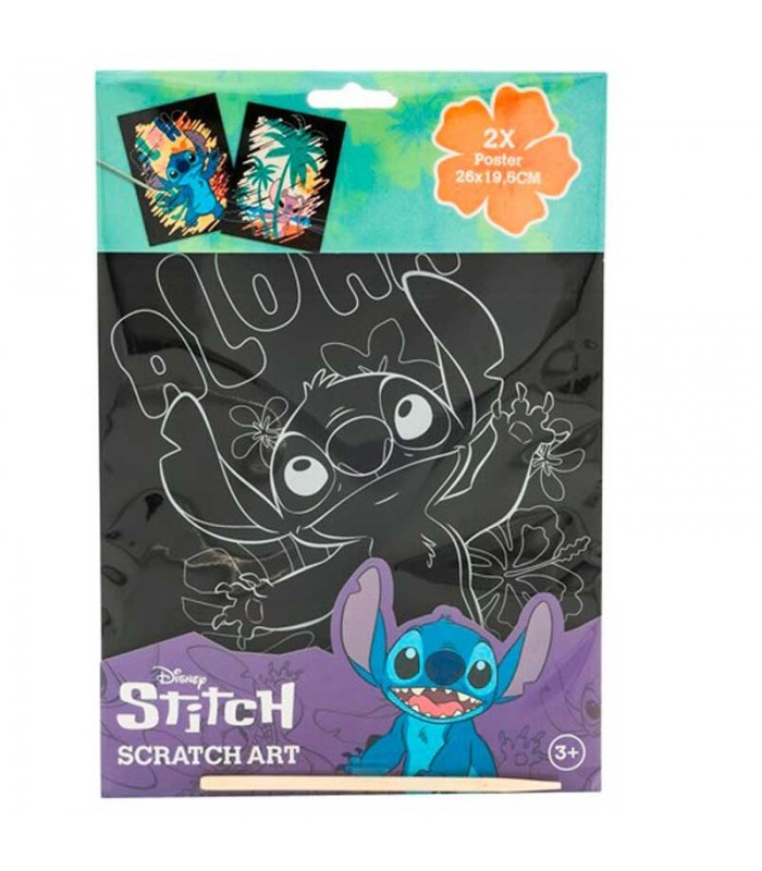 Set papeleria Scratch Art Stitch Disney