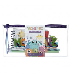 Estuche Transparente Set de 7 Piezas de Papelería 