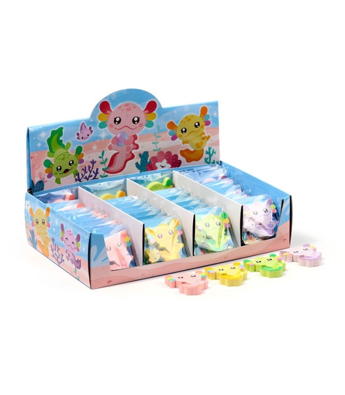 Set de 2 Gomas de Borrar Ajolote  Salamandra 