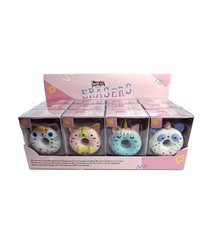 Goma de Borrar Donut de Unicornio en Mini Caja