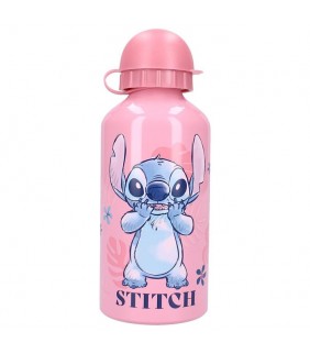 BOTELLA INFANTIL ALUMINIO 500ML ROSA STITCH