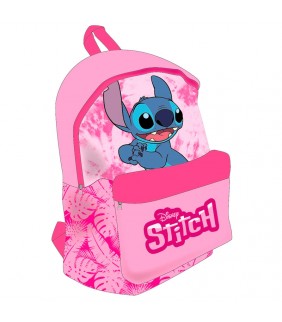 Mochila Stitch Disney 40cm rosa