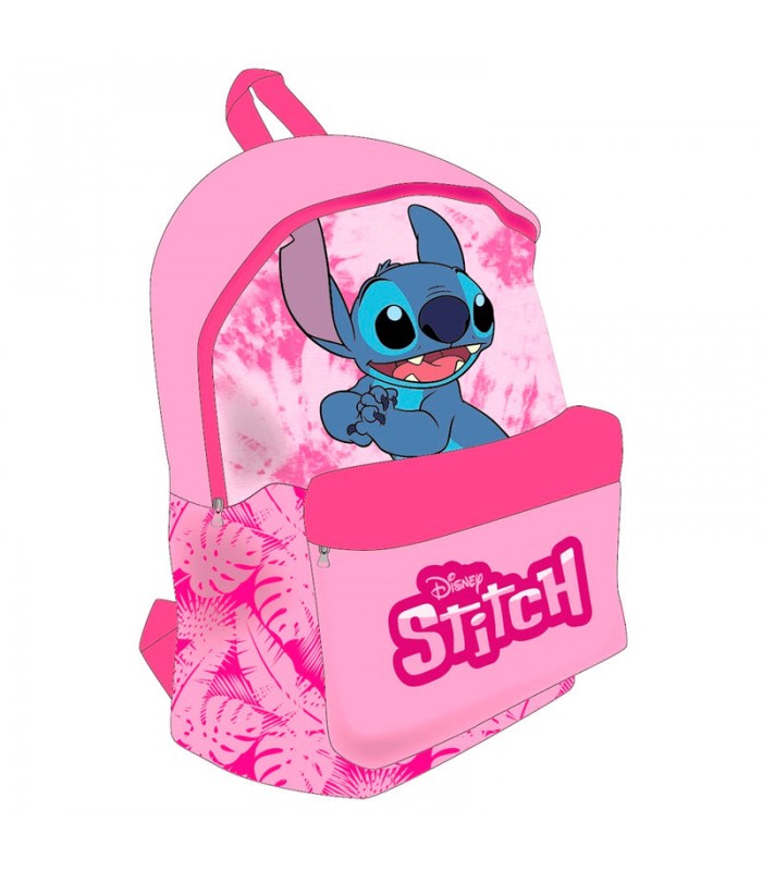 Mochila Stitch Disney 40cm rosa