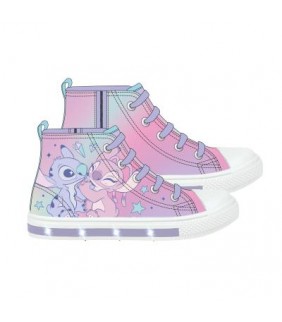 zapatilla loneta suela pvc con luces alta stitch30