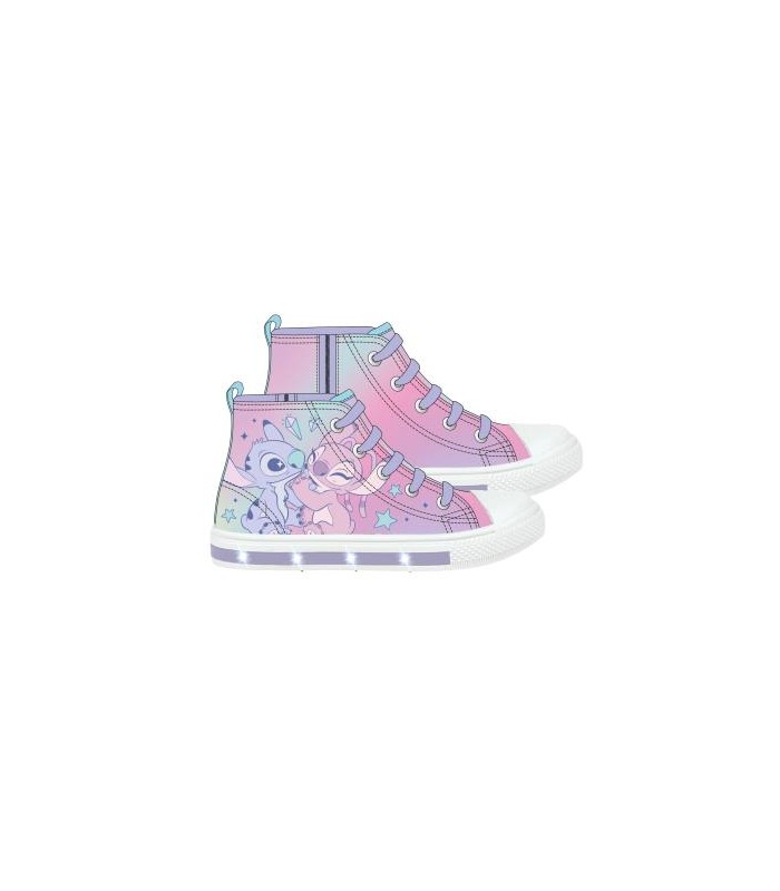 zapatilla loneta suela pvc con luces alta stitch30