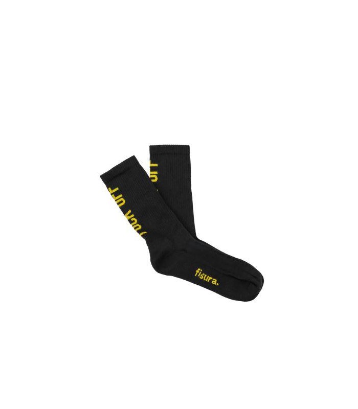 Calcetines Unisex “Fuck off  negro y amarillo