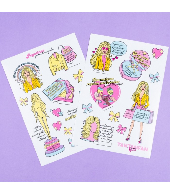 Pegatinas para regalo La Vecina Rubia