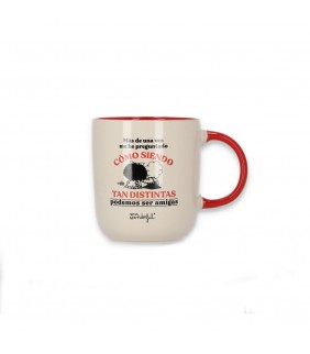 TAZA MAFALDA - SIENDO TAN DISTINTAS PODEMOS SER TA