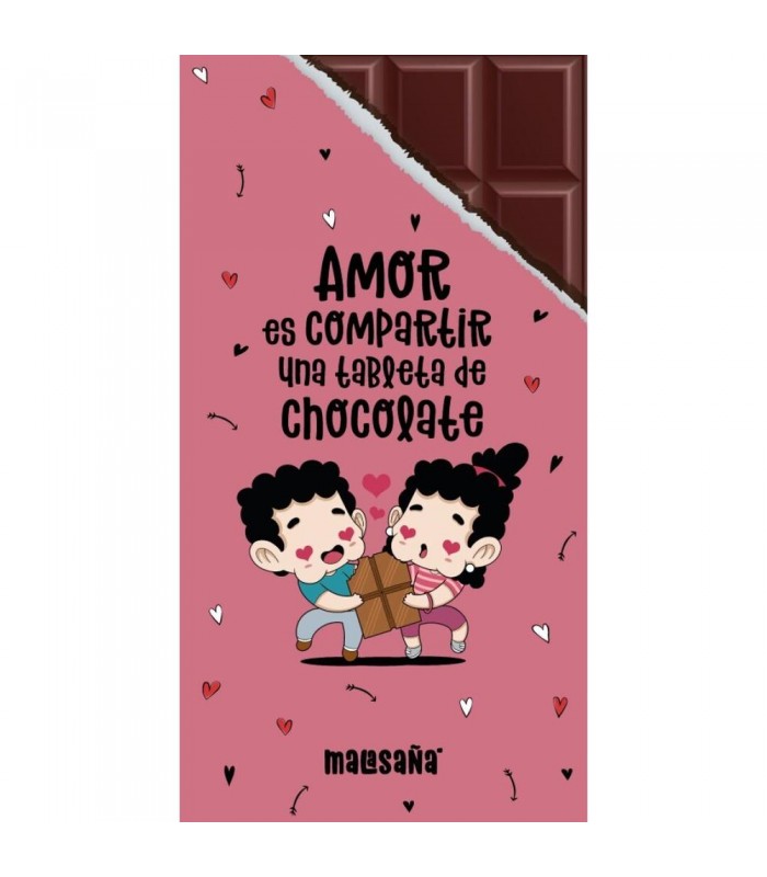 TABLETA DE CHOCOLATE - AMOR ES COMPARTIR UNA TABLE