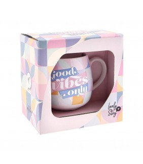 TAZA OVALADA - GOOD VIBES ONLY
