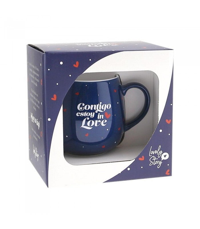 TAZA OVALADA - CONTIGO ESTOY IN LOVE