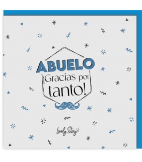 TARJETA DE FELICITACIÓN - ABUELO ¡GRACIAS POR TANT