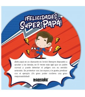 TARJETA DE FELICITACIÓN MALASAÑA - SPIDER PAPÁ