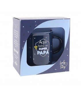 TAZA VINTAGE - AQUÍ BEBE UN SÚPER PAPÁ