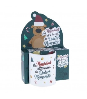 TAZA NAVIDEÑA - ¡LA NAVIDAD ESTÁ HECHA DE DULCES M