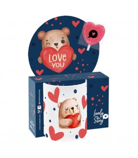Taza Amor Aso con corazon 330ml