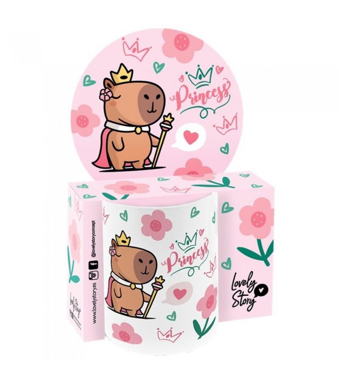 TAZA  MUG OVAL 330ML - QUEEN CAPIBARA