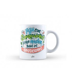 Taza – Taza con superpoderes para aprobar opo