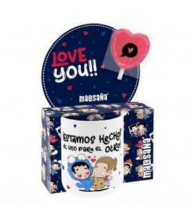 MUG 330 ML CON PIRULETA - ¡ESTAMOS HECHOS EL UNO P