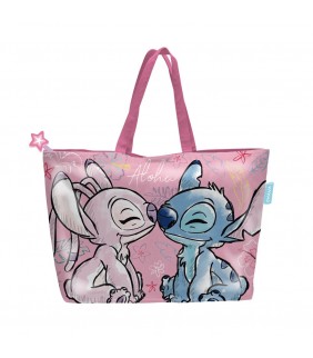 BOLSO PLAYA 48X32CM STITCH CON CREMALLERA