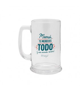 Mr Wonderful Jarra de cerveza  Mamá  te mereces 