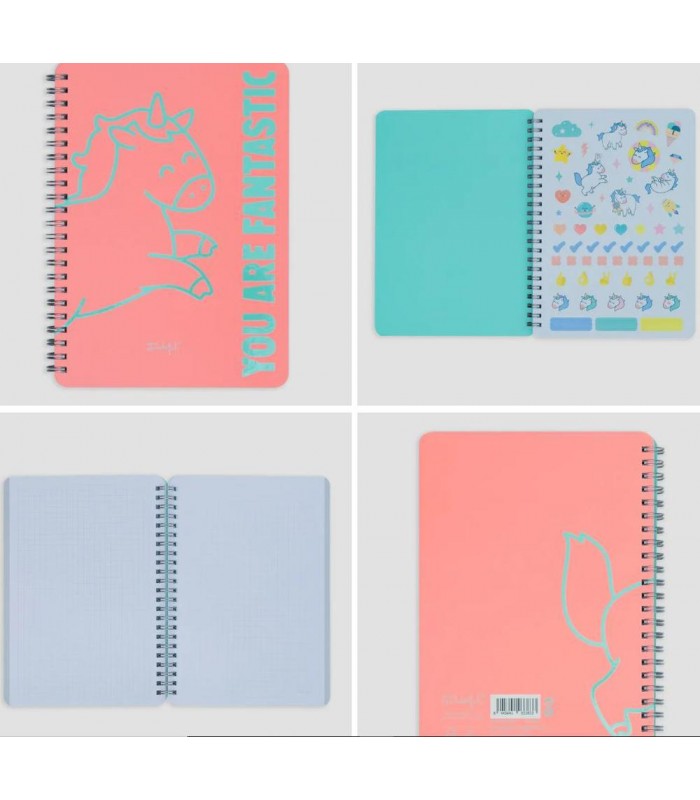 Libreta A4 Unicornio rosa - You are fantastic