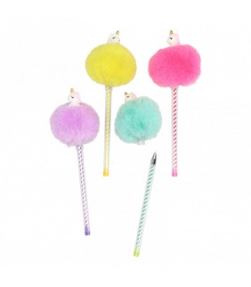 BOLÍGRAFOS POPMPON UNICORNIO DIFERENTES COLORES