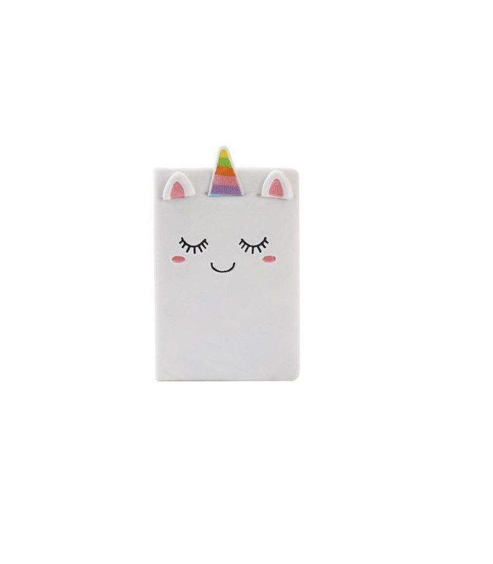 LIBRETA PLUSH UNICORNIO
