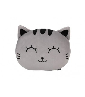 Almohada Cojin Gato Gris Itotal