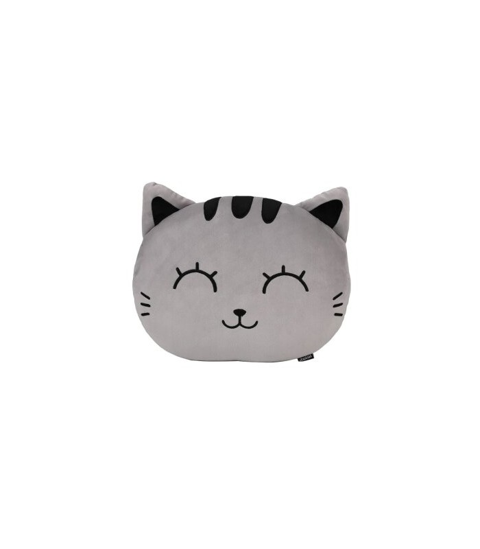 Almohada Cojin Gato Gris Itotal