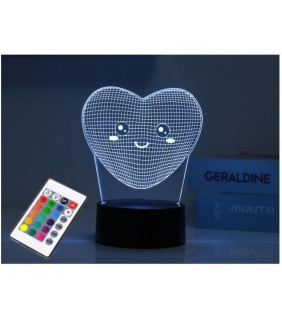 Lámpara LED 3D FOLLOW YOUR HEART