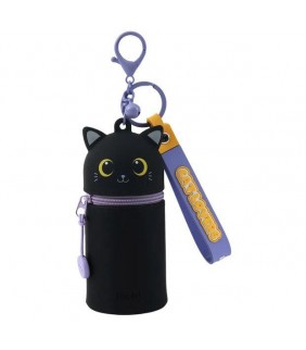 LLAVERO SILICONA GATO NEGRO