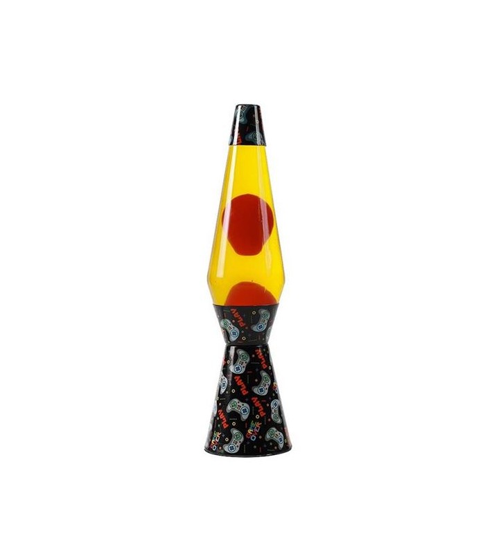 Lámpara lava 40cm juegos lets play líquido amarill