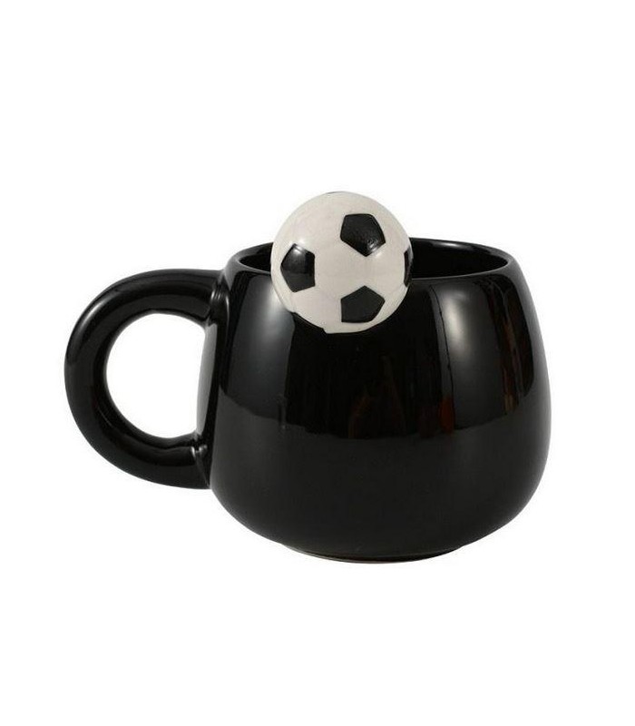 Taza Ceramica con Balon de Futbol