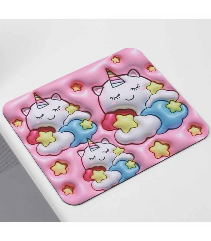 Mouse Pad Unicorno grafica rosa