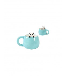 I TOTAL® taza de cerámica con animales en el borde