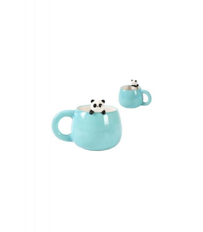 I TOTAL® taza de cerámica con animales en el borde
