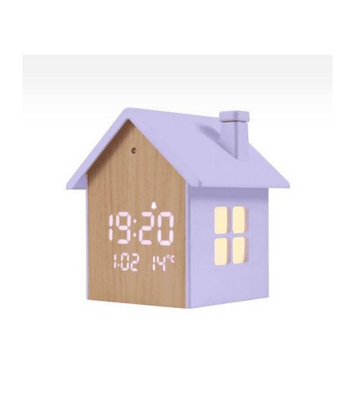 Reloj Despertador Casita Lila I Total