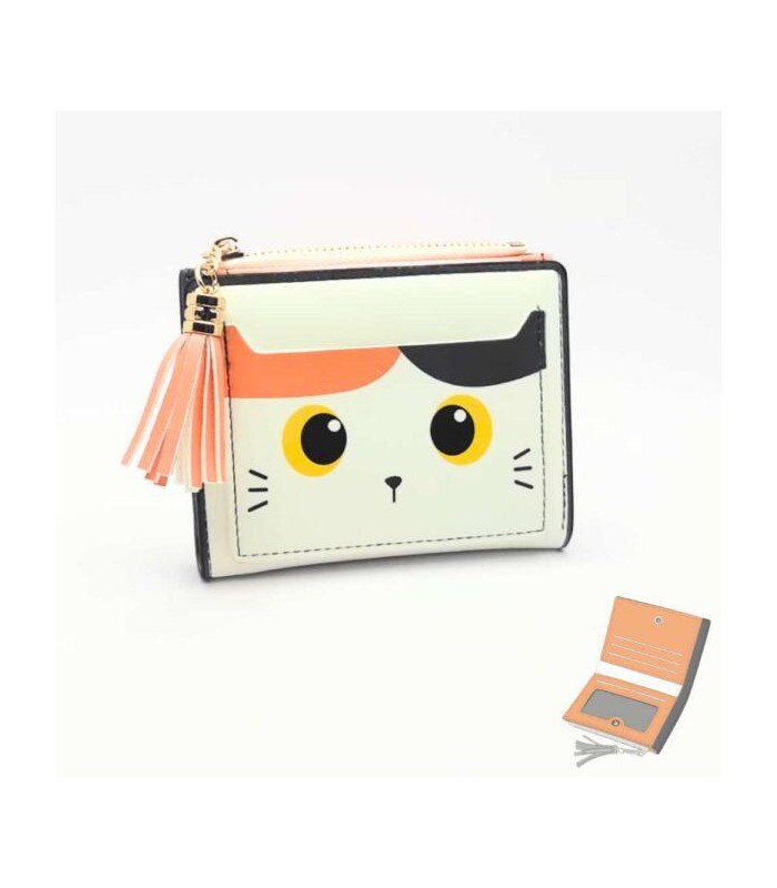 Cartera Naranja Gato